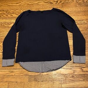 J.Crew Mercantile M Navy Knit Top